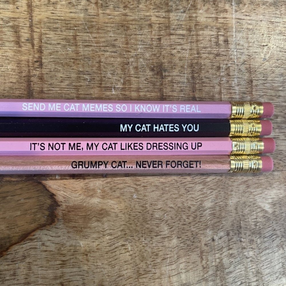 Whiskey River Soap Co. - Pencils (Cat People - Pencils) 4 New Pink Grumpy